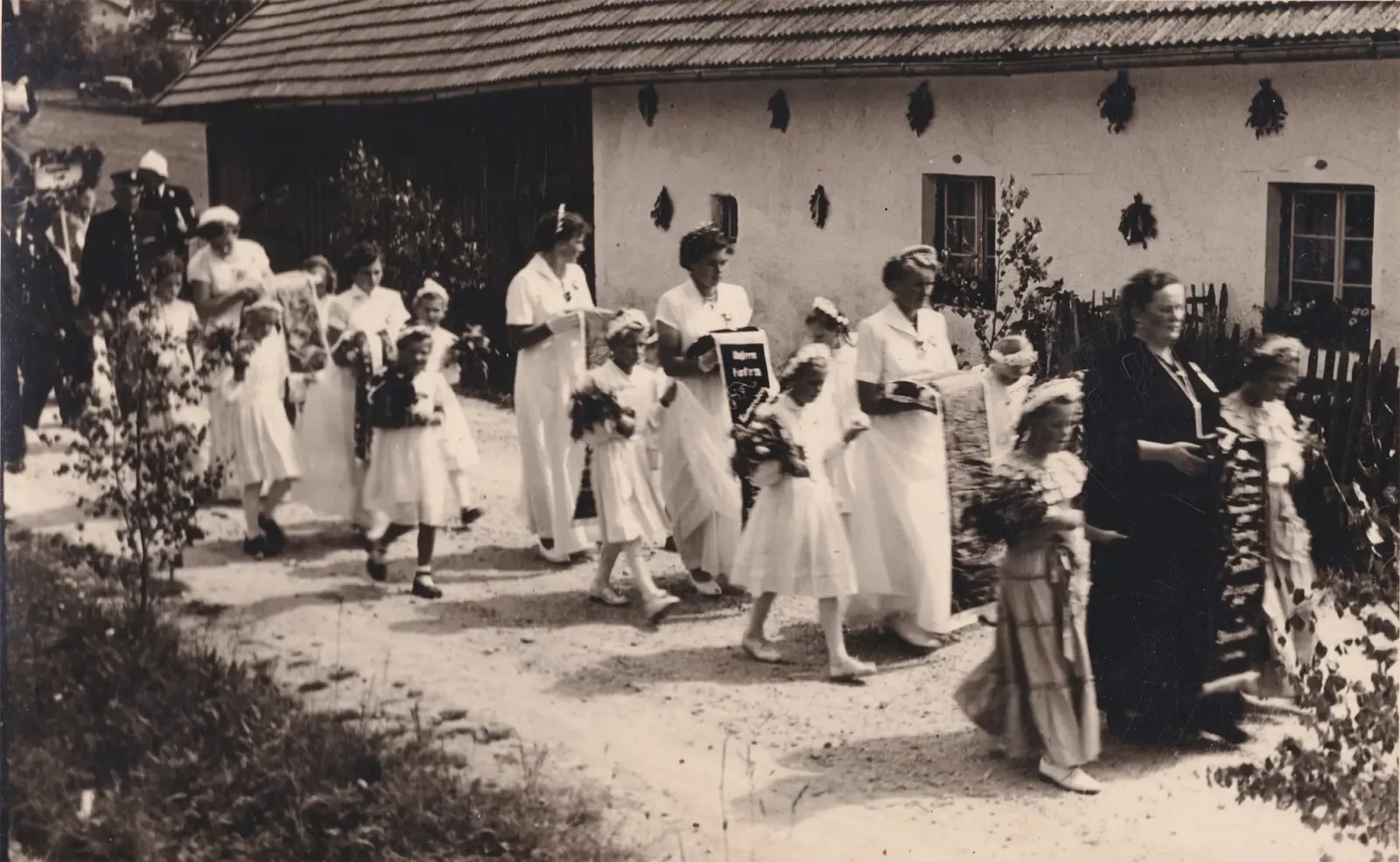Festzug beim Gründungsfest 1955 in Harrling